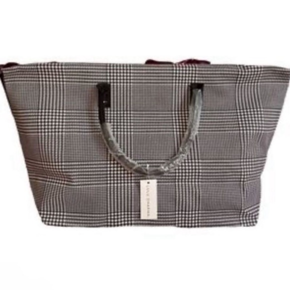 Lulu Dharma Pink Plaid Weekender Bag - Picture 1 of 8